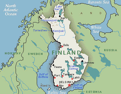 Mappa Finlandia Mappa Finlandia